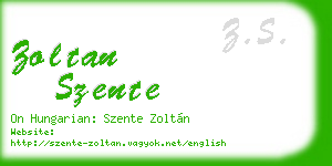 zoltan szente business card